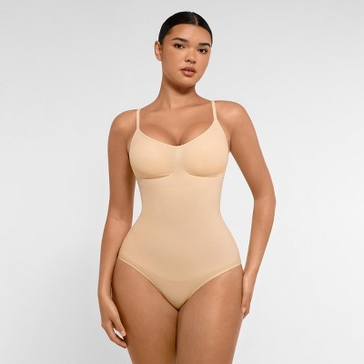 Feelingirl Women's Seamless Tummy Control Brief Shapewear Bodysuit