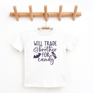 The Juniper Shop Will Trade Brother For Candy Puff Print Toddler Short Sleeve Tee - 1 of 4