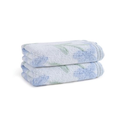 Peri Home 2pk Hand Towel Set Blue Floral