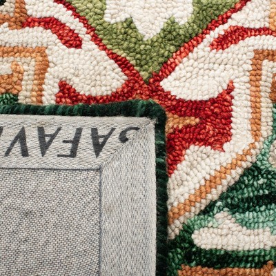 Aspen Red and Green Hand-Tufted Wool Area Rug