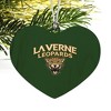 University of La Verne Primary Logo Heart Love Wood Christmas Tree Holiday Ornament - 2 of 3