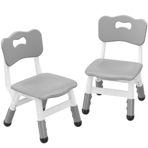 Whizmax 3 Level Height Adjustable Kid Chair, Plastic Toddler Chairs for Children Boys Girls Age 2-6, Suitable for Home Family Classroom,2 Pcs - 1 of 4