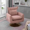 CAVINAS Linen Upholstered Swivel Accent Chair with Wood Frame,Classic Swivel Chair for Bedroom,Reading Room - 2 of 4