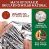 Grizzly Gear Emergency Thermal Sleeping Bags (2 Pack) Weatherproof Mylar Disaster Survival Bivouac | 7 ft x 3 ft | Compact Lightweight Shelter Signal - 3 of 4