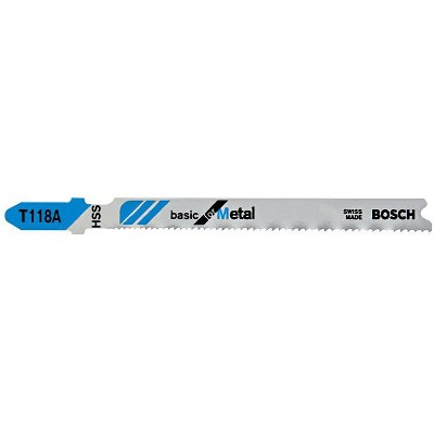 Bosch 3-5/8 in. High Carbon Steel T-Shank Wavy set and milled Jig Saw Blade 17 TPI 5 pk