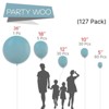 PartyWoo Balloons Dusty Blue Boho Light Aqua 36 18 12 10 5 Inch 127 pcs - 2 of 4