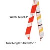 INSPIRE CHIC Women's Striped Printed Skinny Long Satin Silky Neck Scarves 1Pc - 3 of 4