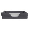 Merrick Lane Cozy Orthopedic Joint Relief Memory Foam Bolster Dog Bed, Removable, Washable Cover, Non-Slip Bottom - 4 of 4
