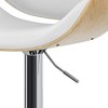 Adjustable Swivel Barstool with Padded Seat, Bentwood Frame, and Chrome Base, Mid-Century Modern Design for Kitchen - 4 of 4