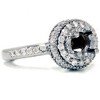 Pompeii3 1/2ct Grey Diamond Engagement Ring Setting 14K White Gold - 2 of 4