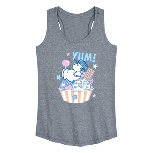 Women's - Peanuts - Olaf Ice Cream Graphic Racerback Tank - 1 of 4