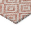 Salmon And Ivory Geometric Washable Indoor Outdoor Area Rug - 4 of 4