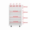 VYNXARIA 4 Tier Kitchen Island Cart with Spice Rack & Locking Casters, Simple Design Mobile Kitchen Storage Islands for Kitchen Living Room, White - 4 of 4