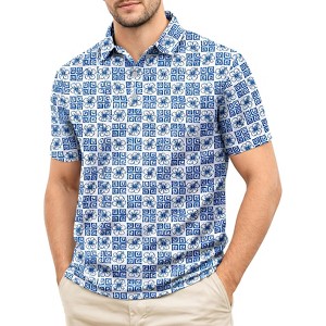 HAPPY BAY Mens Polo Shirts Short Sleeve Dri Fit Men's Summer Polos Moisture  Wicking Shirt Collar Dress Tshirt Golf Shirts for Men XXL Blue, Floral :  Target