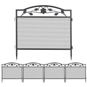 Artloge 5 PCS Heavy Duty Outdoor Garden Fence 32'' Thicked Metal Sturdy Animal Barrier Decorative Landscape Border - 1 of 4