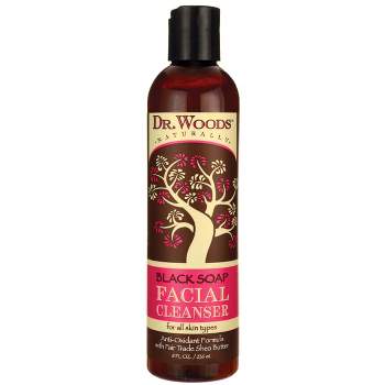 Dr. Woods Face Cleansers Black Soap Facial Cleanser with Fair Trade Shea Butter 8 fl oz