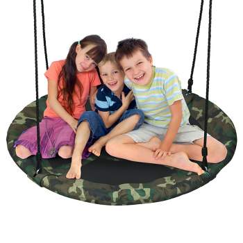 Swinging Monkey Giant 40 Saucer Tree Swing With 2 Way Mountable And  Adjustable Rope For Kids Children Ages 5 Years And Up, 400 Pound Capacity  Green : Target