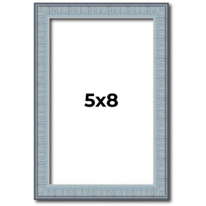 PosterPalooza | Photo Size Textured Blue Picture Frame - UV Acrylic, Foam Board Backing, Hanging Hardware - 1 of 4