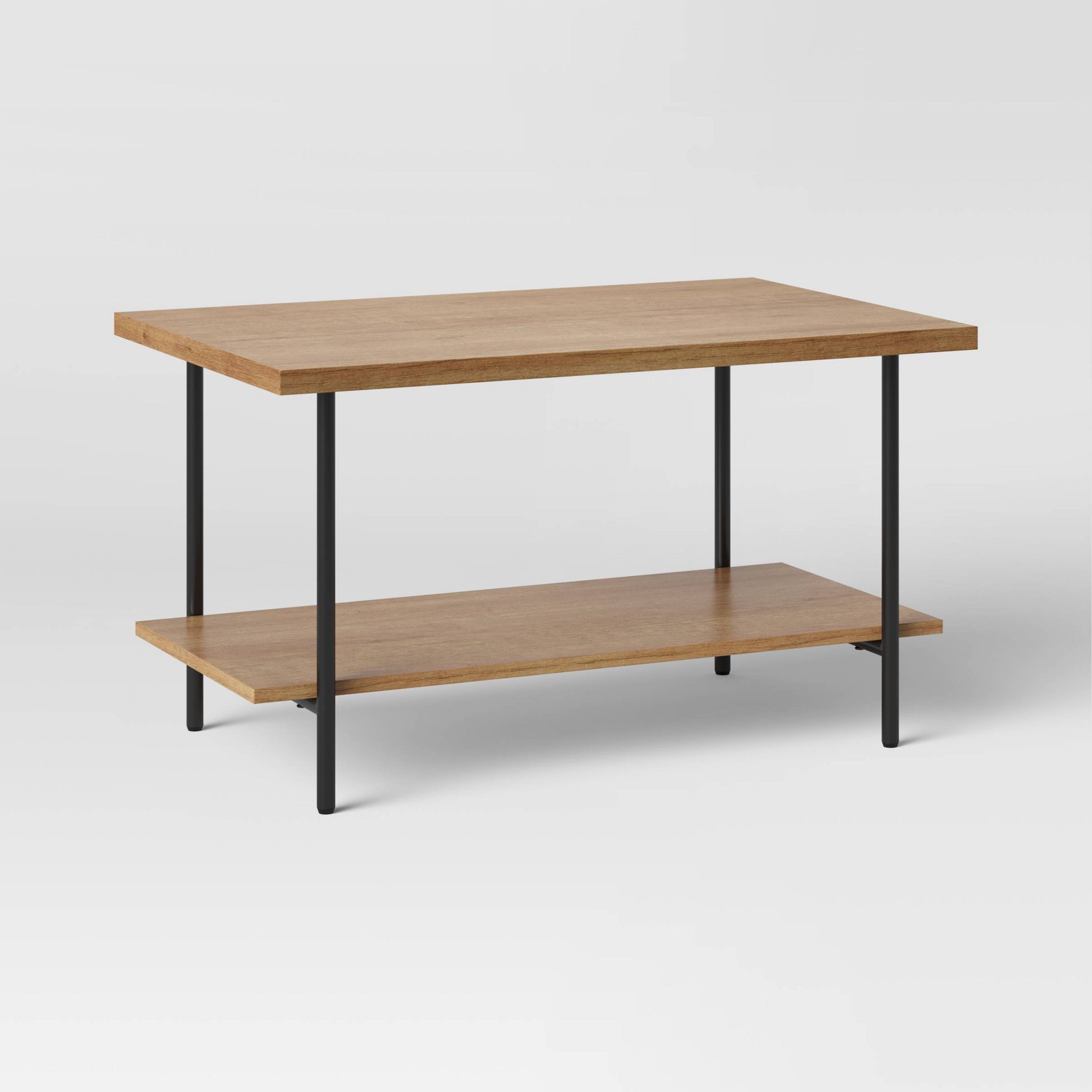 Wood and Metal Dorm Coffee Table Natural - Room Essentials™: Sleek, Modern Living Room Furniture