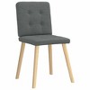 vidaXL Dining Chair Set of 2 Dark grey Polyester, Metal, Wood, Foam - 3 of 4