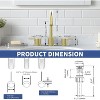 Gulches Brushed Gold 2 Handle 8-Inch Widespread Bathroom Sink Faucet - 3 Hole Design with 360° Swivel Spout - 4 of 4