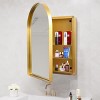 24"X36" Arched Recessed Medicine Cabinet For Bathroom Wall Cabinet With Arch Mirror And Adjustable Shelf,Wall Mirror With Storage-The Pop Home - 3 of 4