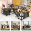 113.8" Reversible L Shaped Desk with Power Outlets, 6 Drawers & Shelves, Long Computer Table for Home Office or Gaming Setup-3irtyhousy - 2 of 4