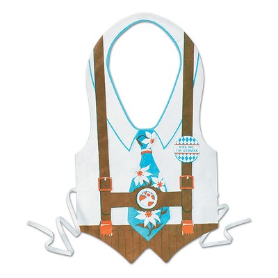 Beistle Plastic Oktoberfest Vest, (3/Pkg) Multicolored