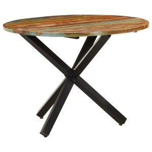 vidaXL Dining Table Round 39.4 in.x39.4 in.x29.5 in. Solid Reclaimed Wood - 1 of 4