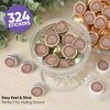 Big Dot of Happiness Mocha Brown Wedding Candy Stickers, Mr & Mrs Wedding Guest Favors, Party Favor Labels, Small Round Candy Stickers - 324 Count - 2 of 4