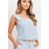 Women's Tweed Fleck Top - paper crane - 3 of 3