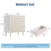 3/5/6/7/8 Drawer Dresser for Bedroom, Modern Chest of Drawers with Gold Handles, Wooden Nightstand Storage for Living Room - 2 of 4