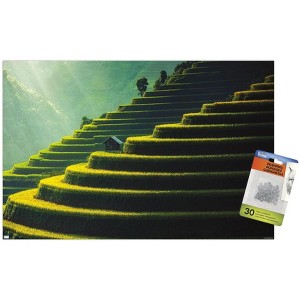 Trends International Wonders of the World - Terraced Rice Fields Unframed Wall Poster Prints - 1 of 4