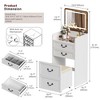 Fredees Flip-top vanity desk with mirror and stool. - 2 of 4