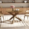 47 Inches Round Dining Table with Solid Acacia Wood Legs for 4-6 Person - 3 of 4