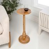 JONATHAN Y Leopold 24.5" Cottage Designer Mango Wood Pedestal Round Drink Table & Decorative End Table - 2 of 4