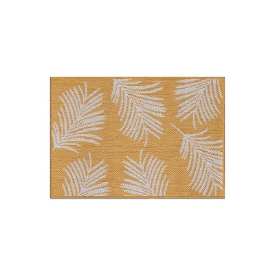 World Rug Gallery Contemporary Palm Leaves Textured Flat Weave Indoor/Outdoor Area Rug