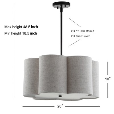 Heather 20" Oil-Rubbed Bronze Adjustable LED Drum Pendant