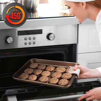 Champagne Gold Non-Stick Carbon Steel Cookie Sheet Set
