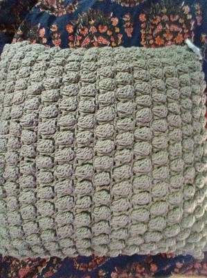 20x20 Oversize Down Filled Crochet Pom-pom Square Throw Pillow