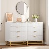 Nasitip 5 Drawer Dresser for Bedroom, Modern Chest with Gold Metal Base & Handles, Storage Cabinet for Closet, Living Room - 3 of 4