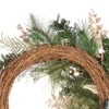 24 Inch Pine Needle Garland - 20 Lights, PVC Rattan Vine, PE Rattan Vine, Metal Rattan Vine, Indoor and Outdoor Decoration - 4 of 4