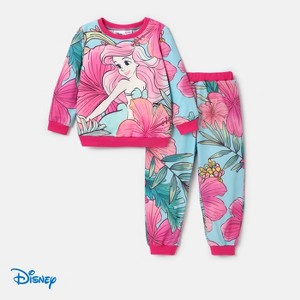 PATPAT Disney Princess Baby Girl 2pcs Character Print Long-sleeve Top and Pants Set - 1 of 4
