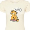 Women's - Garfield - Exercise Bad Mood Thought Bubble Fitted Graphic T-Shirt - 2 of 3