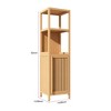VANIRROR Bamboo Bathroom Storage Floor Cabinet, Tall 5 Tiers Shelving Unit Tower  Rack For Bathroom, Living Room, Laundry, 30.34*15.96*9.85", Natural - 2 of 4