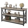 120cm Slim Entry Table - 3-Tier Faux Marble Top for Shoe Storage in Small Mudrooms - 2 of 4