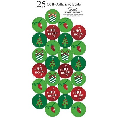 Great Papers! String Of Lights Foil Seals, 25 count, 1" (2012329)