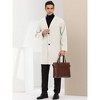 Lars Amadeus Men's Winter Notched Lapel Single Breasted Mid-Length Overcoat - 3 of 4