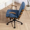 DYHOME Modern 360 Swivel Office Chair, Solid Wood Task Chair with Adjustable Height and Bent Wood - 2 of 4