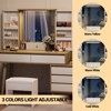 Makeup Vanity Desk with 3 Color Modes LED Lighted Mirror, 6 Drawers & Open Storage Shelves, Dressing Table with Drawers Hidden Space, for Bedrooms - 3 of 4
